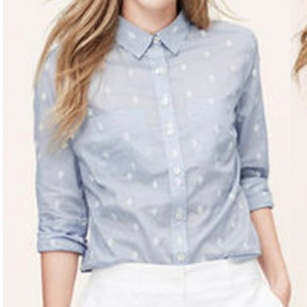 Loft The Softened chambray shirt